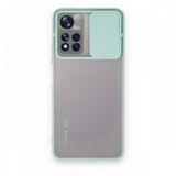 BSSM Palm Buzlu Kamera Sürgülü Silikon - Turkuaz Xiaomi Redmi Note 11T Kılıf