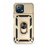 BSSM Pars Lens Yüzüklü Silikon - Gold Xiaomi Mİ 11 Lite Kılıf