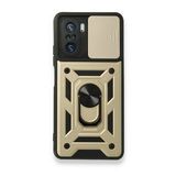BSSM Pars Lens Yüzüklü Silikon - Gold Xiaomi Poco F3 Kılıf