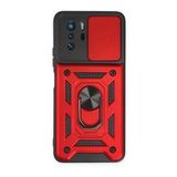 BSSM Pars Lens Yüzüklü Silikon - Kırmızı Xiaomi Poco X3 GT Kılıf