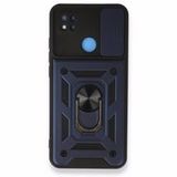BSSM Pars Lens Yüzüklü Silikon - Lacivert Xiaomi Redmi 9C Kılıf