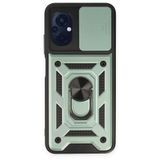 BSSM Pars Lens Yüzüklü Silikon - Yeşil Xiaomi Poco M5 Kılıf