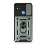 BSSM Pars Lens Yüzüklü Silikon - Yeşil Xiaomi Redmi 9C Kılıf