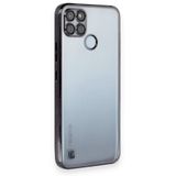 BSSM Realme C25Y Razer Lensli Silikon Siyah Cep Telefonu Kılıfı