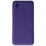BSSM Samsung Galaxy A01 Core Nano İçi Kadife Silikon Mor Kılıf