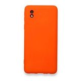 BSSM Samsung Galaxy A01 Core Nano İçi Kadife Silikon Turuncu Kılıf
