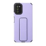 BSSM Samsung Galaxy A03S Mega Standlı Silikon Lila Kılıf