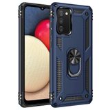 BSSM Samsung Galaxy A03S Sofya Yüzüklü Silikon Kapak Lacivert Kılıf