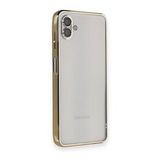 BSSM Samsung Galaxy A04 Razer Lensli Silikon Gold Kılıf