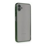 BSSM Samsung Galaxy A04 Razer Lensli Silikon Yeşil Kılıf