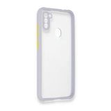 BSSM Samsung Galaxy A11 Miami Şeffaf Silikon Lila Kılıf