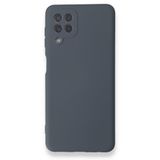 BSSM Samsung Galaxy A22 Nano İçi Kadife Silikon Gri Kılıf