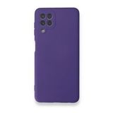 BSSM Samsung Galaxy A22 Nano İçi Kadife Silikon Mor Kılıf