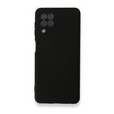 BSSM Samsung Galaxy A22 Nano İçi Kadife Silikon Siyah Kılıf