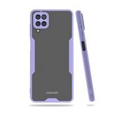 BSSM Samsung Galaxy A22 Platin Silikon Lila Kılıf