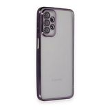 BSSM Samsung Galaxy A23 4G Razer Lensli Silikon Mor Cep Telefonu Kılıfı
