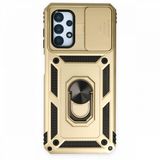 BSSM Samsung Galaxy A33 5G Pars Lens Yüzüklü Silikon Gold Kılıf