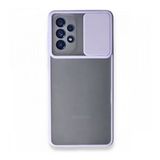 BSSM Samsung Galaxy A53 5G Palm Buzlu Kamera Sürgülü Silikon - Lila Kılıf