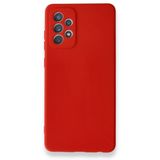 BSSM Samsung Galaxy A72 Nano içi Kadife Silikon Kırmızı Kılıf