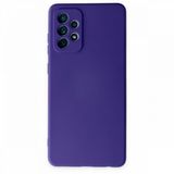 BSSM Samsung Galaxy A72 Nano içi Kadife Silikon Mor Kılıf