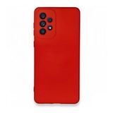 BSSM Samsung Galaxy A73 5G Nano İçi Kadife Silikon Kırmızı Cep Telefonu Kılıfı