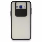 BSSM Samsung Galaxy J7 Palm Buzlu Kamera Sürgülü Silikon - Siyah Kılıf