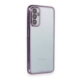 BSSM Samsung Galaxy M23 Razer Lensli Silikon Mor Kılıf