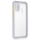 BSSM Samsung Galaxy M31 Miami Şeffaf Silikon Lila Kılıf