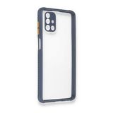 BSSM Samsung Galaxy M51 Miami Şeffaf Silikon Gri Kılıf