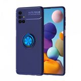 BSSM Samsung Galaxy M51 Range Yüzüklü Mavi Silikon Kılıf