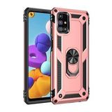 BSSM Samsung Galaxy M51 Sofya Yüzüklü Silikon Kapak Rose Kılıf