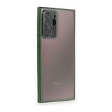 BSSM Samsung Galaxy Note 20 Ultra Razer Lensli Silikon Yeşil Kılıf