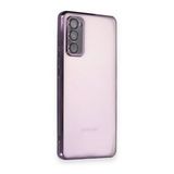 BSSM Samsung Galaxy S20 FE Razer Lensli Silikon Mor Cep Telefonu Kılıfı