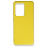 BSSM Samsung Galaxy S20 Ultra Nano İçi Kadife Silikon Sarı Kılıf