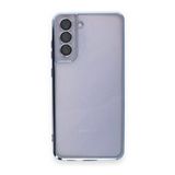 BSSM Samsung Galaxy S21 FE Razer Lensli Silikon Açık Mavi Cep Telefonu Kılıfı