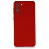 BSSM Samsung Galaxy S21 Plus Nano içi Kadife Silikon Kırmızı Kılıf