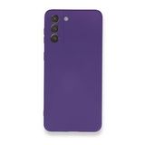 BSSM Samsung Galaxy S21 Plus Nano içi Kadife Silikon Mor Kılıf