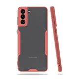 BSSM Samsung Galaxy S21 Plus Platin Silikon Pembe Kılıf