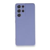 BSSM Samsung Galaxy S21 Ultra Nano İçi Kadife Silikon Lila Kılıf