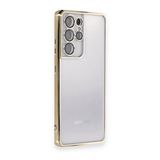BSSM Samsung Galaxy S21 Ultra Razer Lensli Silikon Gold Kılıf