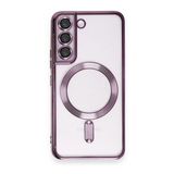 BSSM Samsung Galaxy S22 Kross Magneticsafe Kapak Mor Cep Telefonu Kılıfı