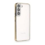 BSSM Samsung Galaxy S22 Razer Lensli Silikon Gold Kılıf
