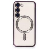 BSSM Samsung Galaxy S23 Kross Magneticsafe Kapak Mor Cep Telefonu Kılıfı