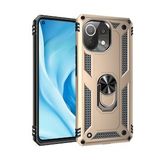 BSSM Sofya Yüzüklü Silikon Kapak - Gold Xiaomi Mİ 11 Lite Kılıf