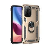 BSSM Sofya Yüzüklü Silikon Kapak - Gold Xiaomi Poco F3 Kılıf