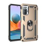 BSSM Sofya Yüzüklü Silikon Kapak - Gold Xiaomi Redmi Note 10 Pro Kılıf