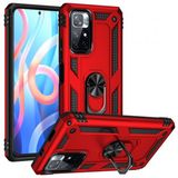 BSSM Sofya Yüzüklü Silikon Kapak - Kırmızı Xiaomi Redmi Note 11T Kılıf
