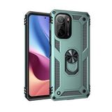 BSSM Sofya Yüzüklü Silikon Kapak - Yeşil Xiaomi Poco F3 Kılıf