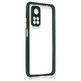 BSSM Xiaomi Mi 10T Pro Miami Şeffaf Silikon Koyu Yeşil Kılıf