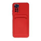 BSSM Xiaomi Redmi Note 11 Pro Kelvin Kartvizitli Silikon Kırmızı Cep Telefonu Kılıfı